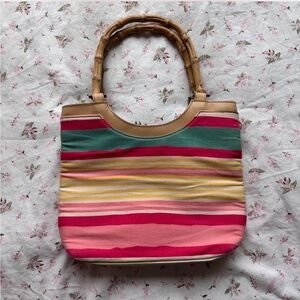 Striped Multicolor Tote Bag